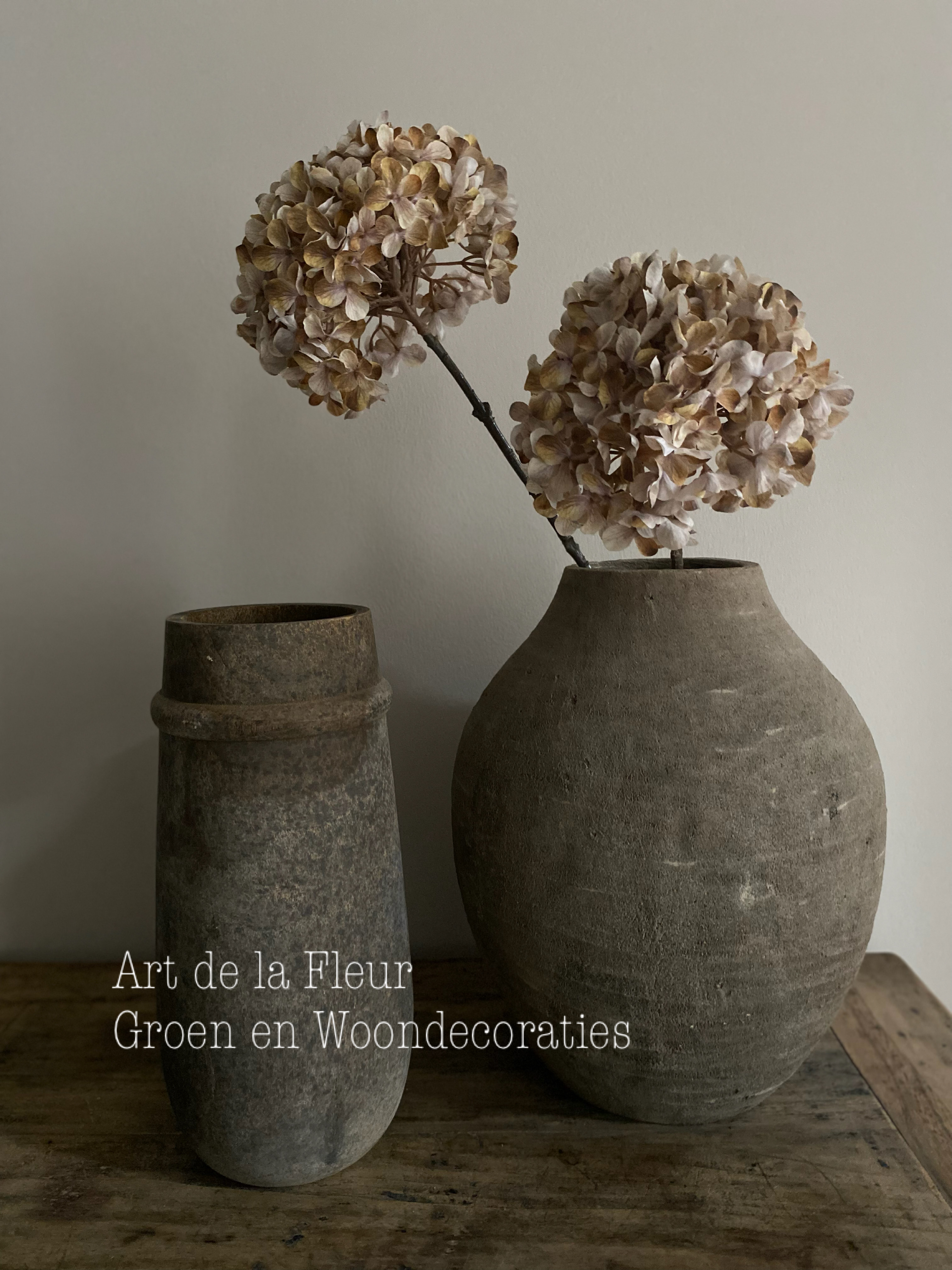Hortensia light dried look 82 cm