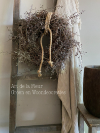 Krans | Bonsai krans 45 cm met kunst Corokia  en touw