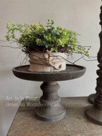 Taartje kunst | Taartje kunstgroen groen tinten 15 cm doorsnede
