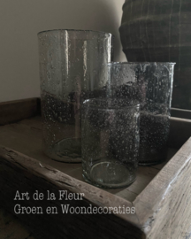 Cilinder glas Stones clear XL 12 x 21 cm