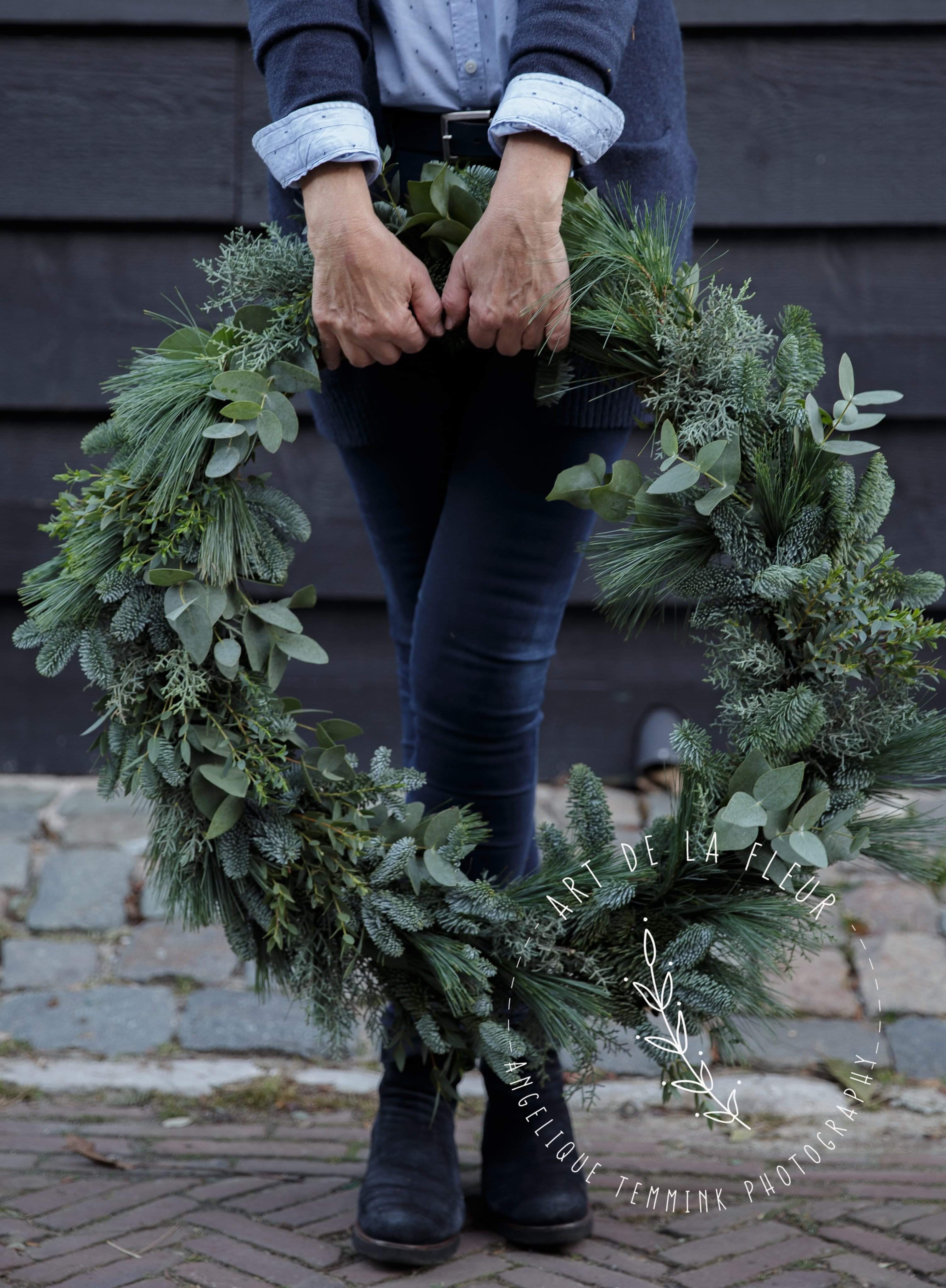 Kerst Workshop Dinsdag middag 9 December  XXL Ring 80 a 90 cm