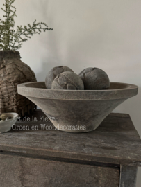 Houten schaal Luksa Collection ondiep ong 40 cm doorsnede