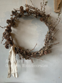 Thuis workshop pakket Larix krans met Bakkersdoek 45 cm