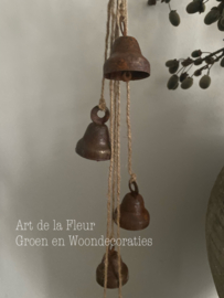 Belletjes | Touw met roest klokjes m