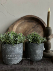 Beton pot rond 12.5 x 14 Antraciet