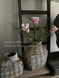 3 kunst Tulpen XL met Asparagus en Groene Pimpernel