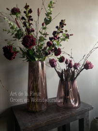 Set van vaasje met kunst Tulpjes en Gagel