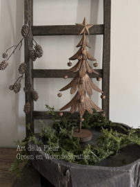 Boom | Kerstboom roest maat L 19 x 11 x 50 cm