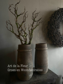 Vaas | kruik Haji 15 x 15 x 35 zwaar sleets hout
