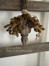 Toefje | Kunst groen met sleets klosje M