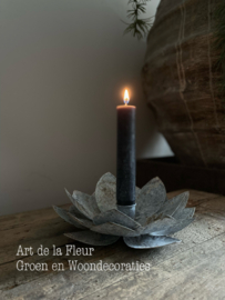 Merline Grey iron flower candle holder antique zin