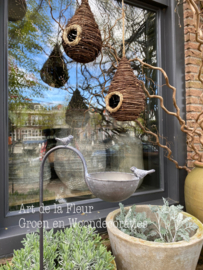 Tuinsteker zink vogel | vlinder , drink | voerbakje 122 cm