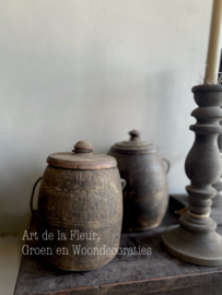 Nepalese pot met deksel  B 12 x 15 cm