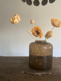 Papaver drie bloemen op steel 74 cm
