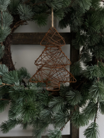 Draad Kerstboom Roest | 20 cm