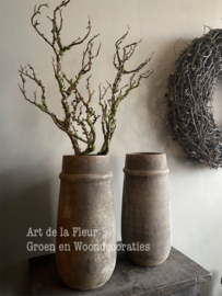 Vaas | kruik Haji 15 x 15 x 35 zwaar sleets hout