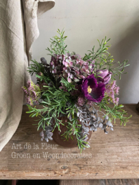 Tafel Boeketje | Kunst boeketje purple zonder pot
