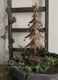 Boom | Kerstboom roest maat L 19 x 11 x 50 cm