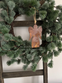 Hanger | Kerst engel hanger 18 cm roest