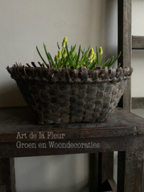 Oude leem mand ong 33 x 15 cm excl inhoud