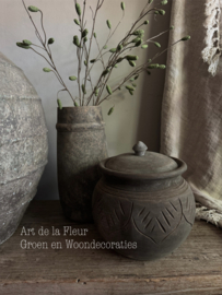 Houten pot carved Sitor Luksa Home Collection