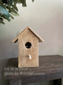 Vogelhuisje blank hout Design A