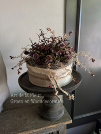 Taartje kunst | Taartje kunstgroen najaars tinten 20 cm doorsnede