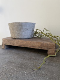 Oud houten verhoogertje | plateau 38 x 23 x 8.5