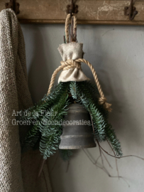 Kunst toefje Kerst met sleets klokje
