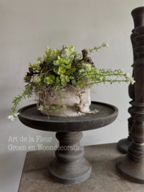 Taartje kunst | Taartje kunstgroen groen tinten 15 cm doorsnede
