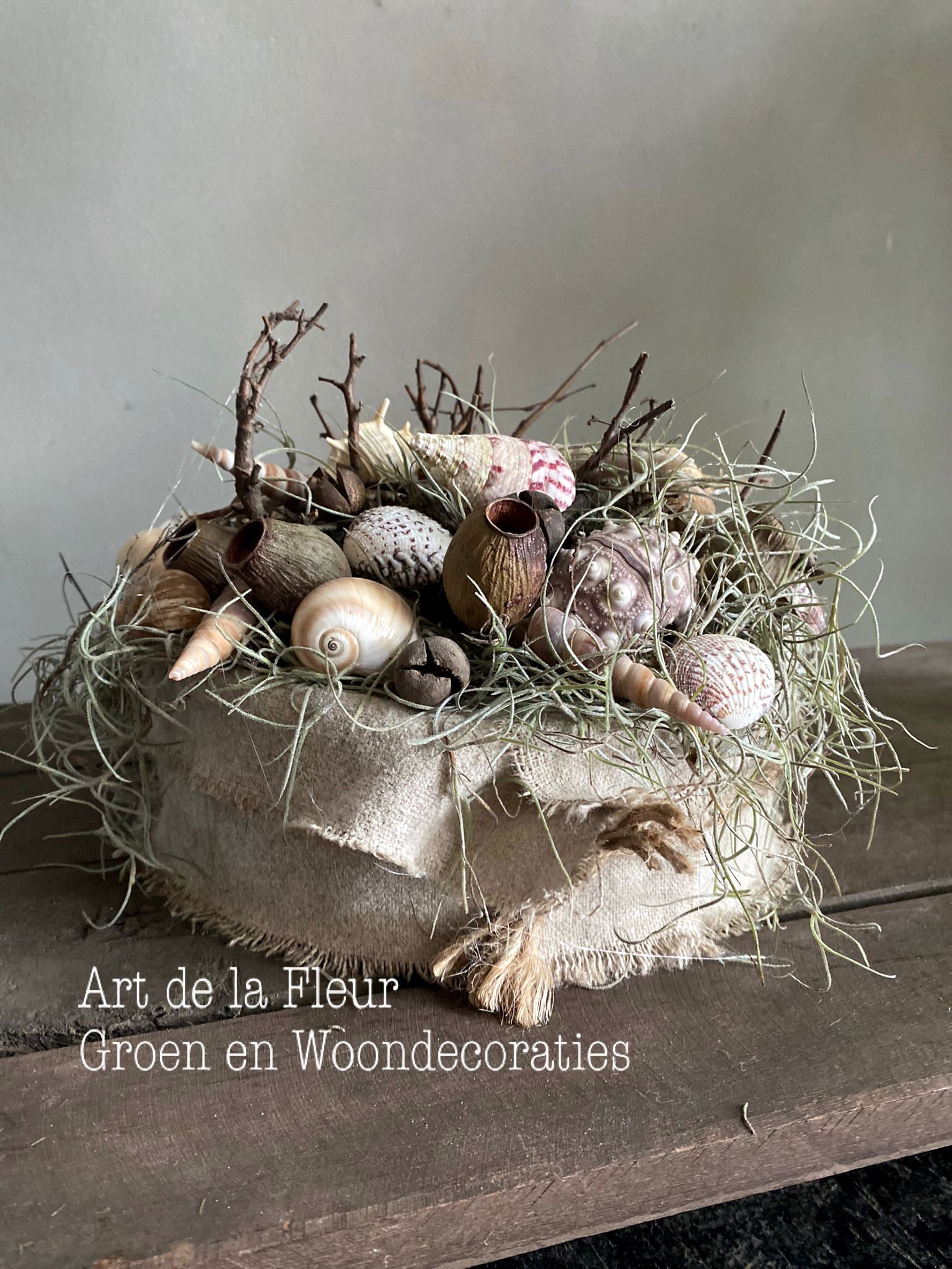 Taartje met schelpen zeer lang houdbaar 20 cm