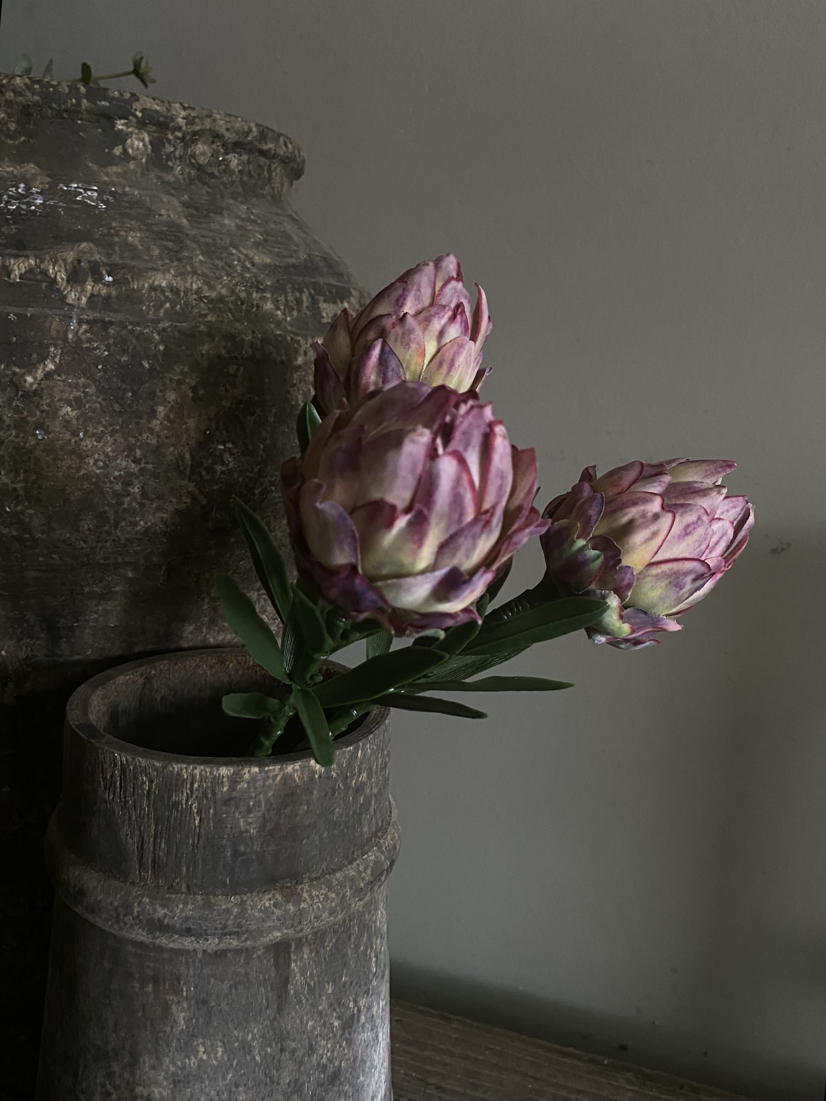 3 x Artisjok 36 cm roze