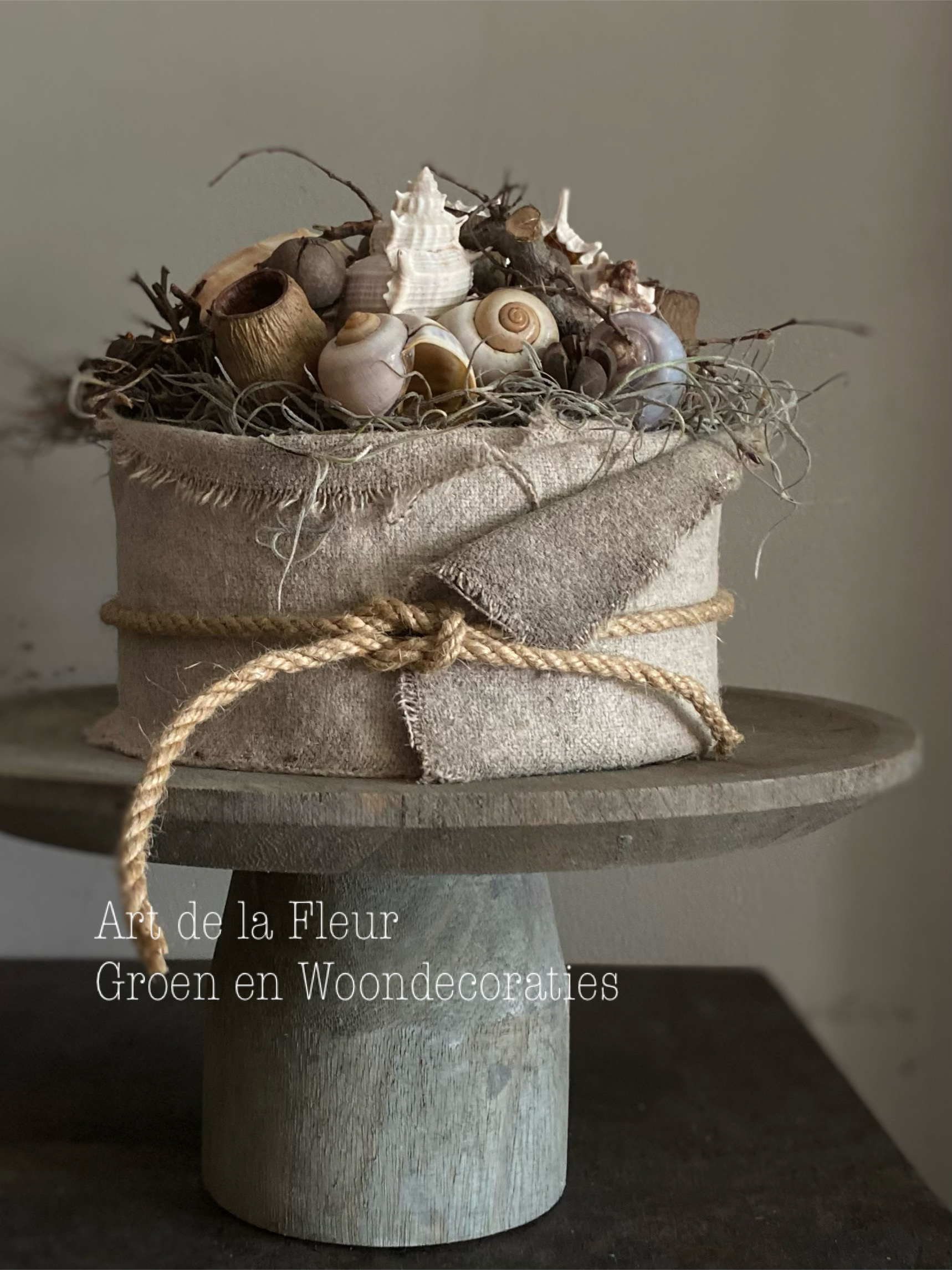Plateau tje incl schelpen taartje ( 15 cm )
