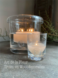 Gommaire drijfkaars White 15 x 15