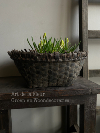 Oude leem mand ong 33 x 15 cm excl inhoud