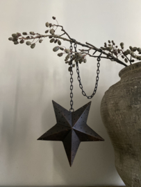 Ster hangend 30 cm met lange ketting en haak