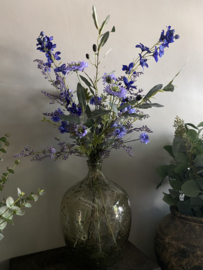 Samengesteld kunst boeket blauw excl vaas