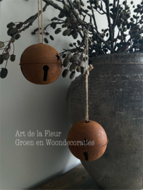 Kerstbel L roest 12 cm doorsnede