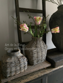 3 kunst Tulpen XL met Asparagus en Groene Pimpernel