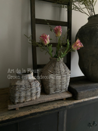 3 kunst Tulpen XL met Asparagus en Groene Pimpernel