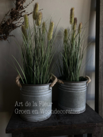 Zinken pot ( nieuw ) 20 x 20 excl plant