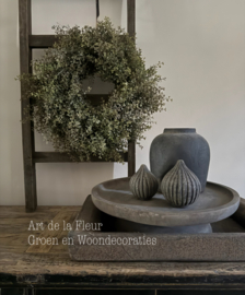 Krans | Kunst groen met zeer fijn blaadje ongeveer 50 cm
