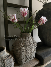 3 kunst Tulpen XL met Asparagus en Groene Pimpernel