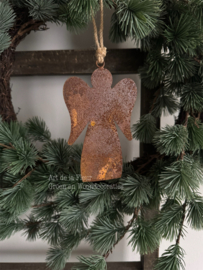 Hanger | Kerst engel hanger 18 cm roest