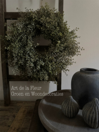 Krans | Kunst groen met zeer fijn blaadje ongeveer 50 cm