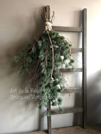 Larix toef Real touch 90 cm afgewerkt met Berk en touw