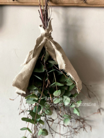 Toef met Berk , kunst Eucalyptus en bakkersdoek