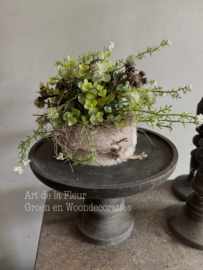 Taartje kunst | Taartje kunstgroen groen tinten 15 cm doorsnede
