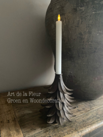 Dinner kaars 2.2 x 22 cm met timer wit per twee