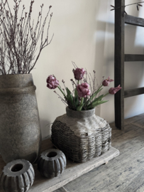 Parkiet kunst Tulpen 5 stuks 40 cm incl Gagel takjes